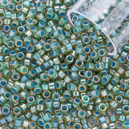 10g/bag 2.5mm Fantasy Dyed Core Triangle Glass Seed Beads