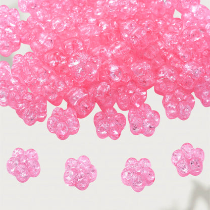 Clear Acrylic Flower Spacer Beads