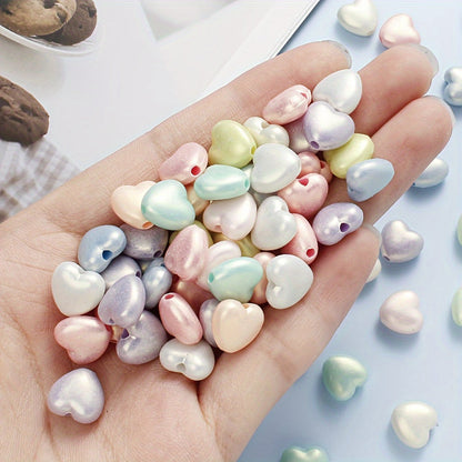 Macaron Color Love Acrylic Beads