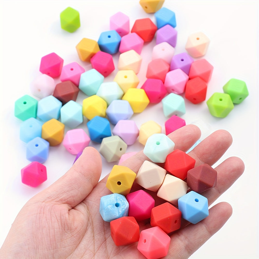 10PCS 15×19mm Polygonal Silicone Bead Set