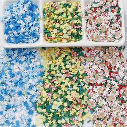 Christmas Polymer Clay Spacer Beads