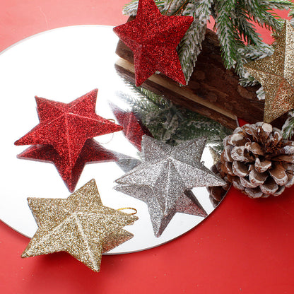 6-Piece Random Shiny Christmas Star Decorations