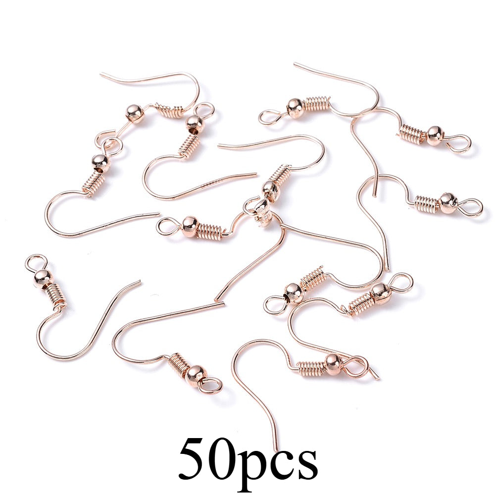 50-Piece 20x17 mm Ball & Coil Earring Hooks