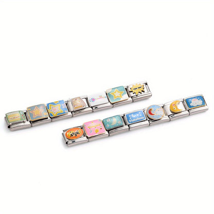 1pc Sun Star Moon Dark Cloud Television Charm Bead