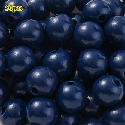 Marine-Themed Wooden Beads