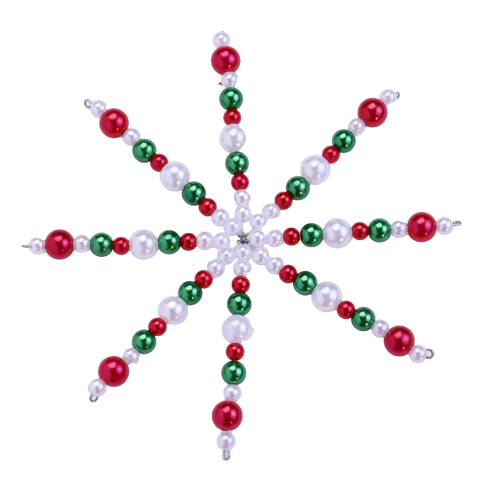 Christmas Snowflake Beaded Decorative Strands