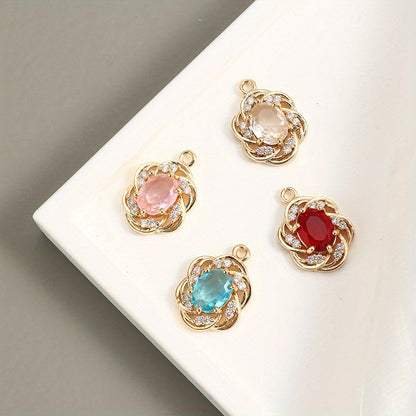 Glass Flower Pendants