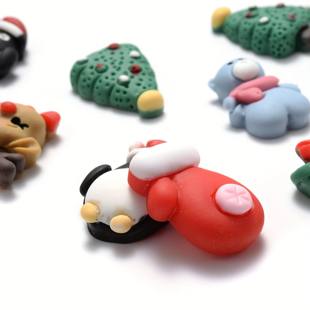 20PCS 14–23mm Multicolor Christmas Resin Bead Set