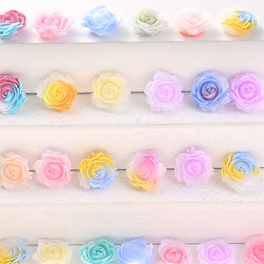 Luminous Gradient Rose Acrylic Beads