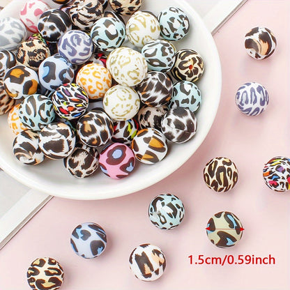 Watermark Leopard Silicone Beads