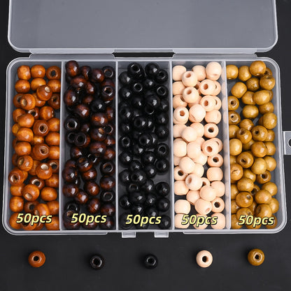 Vintage Wooden Round Beads Kit
