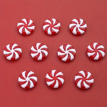 10PCS Christmas Acrylic Candy Cane Hanging Ornament Set