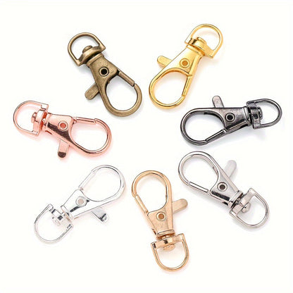 Mixed Color Zinc Alloy Swivel Lobster Clasp Hooks