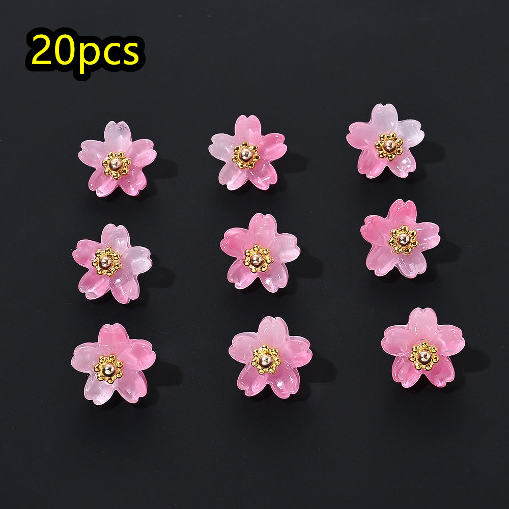 Shiny UV Iris Flower Beads