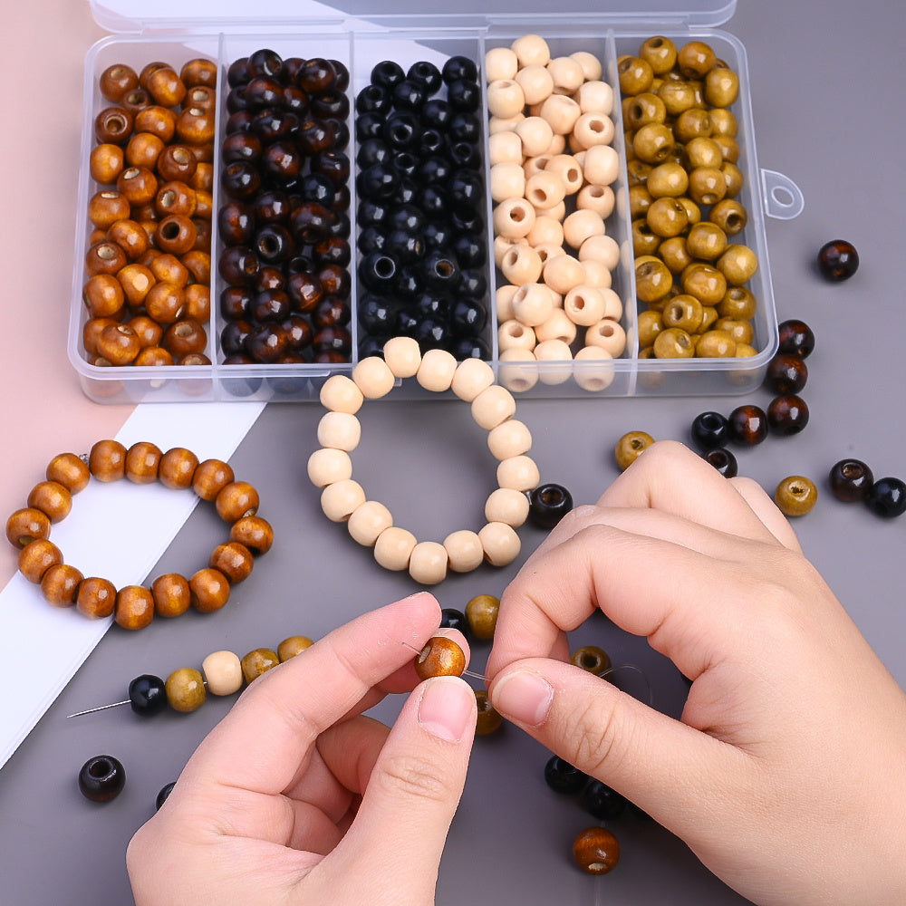 Vintage Wooden Round Beads Kit