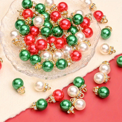 30pcs/set Halloween Christmas Imitation Pearl Pendant Beads