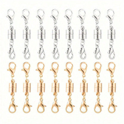 16-Piece Gold & Silver Magnetic Jewelry Clasps