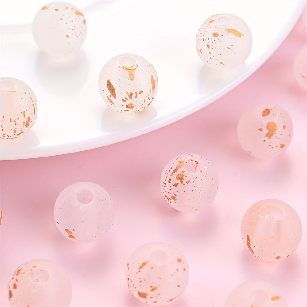 Transparent Matte Acrylic Round Beads