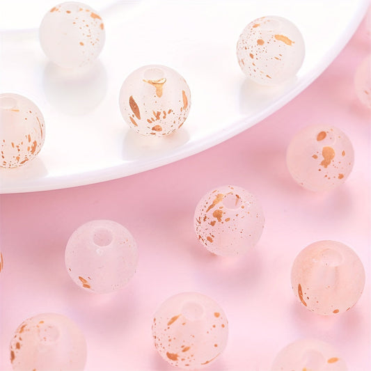 Transparent Matte Acrylic Round Beads