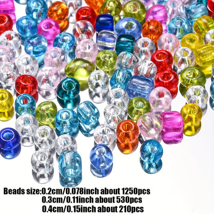 210PCS 4mm Clear Round Glass Spacer Beads