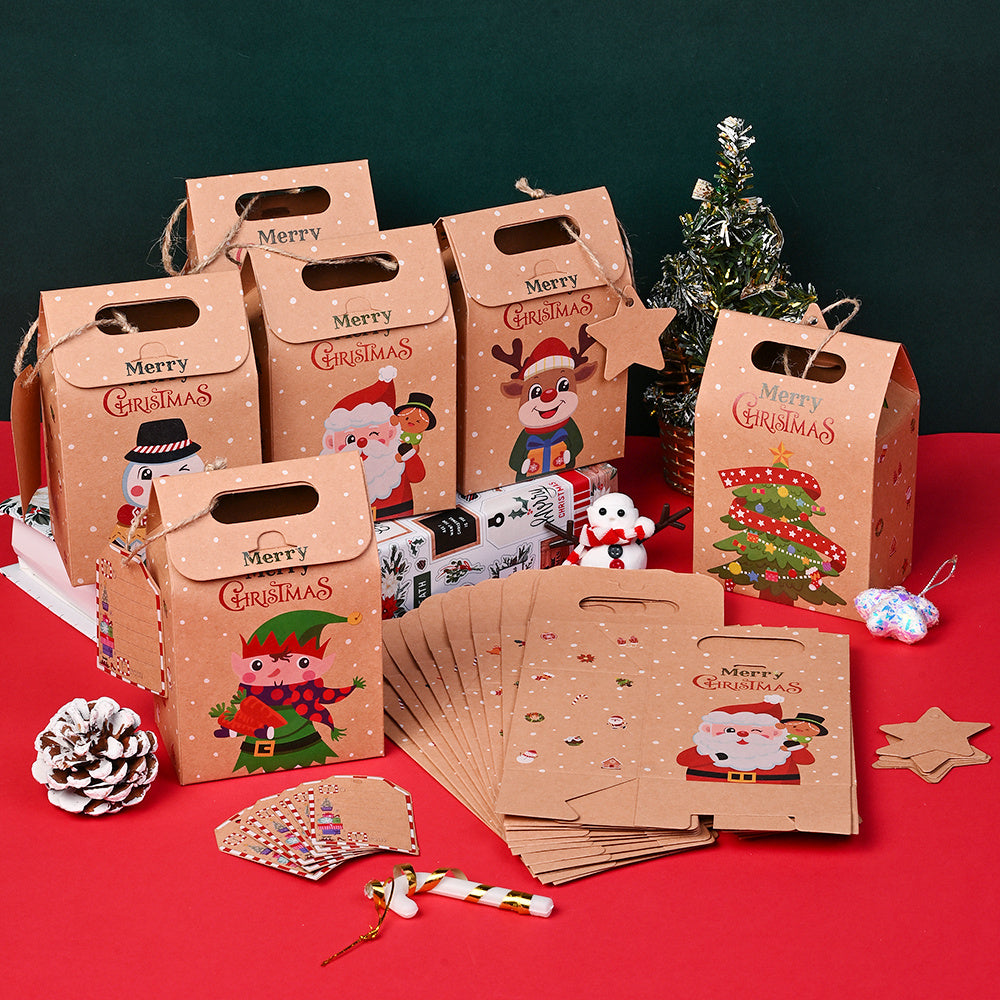 Christmas Kraft Paper Gift Boxes