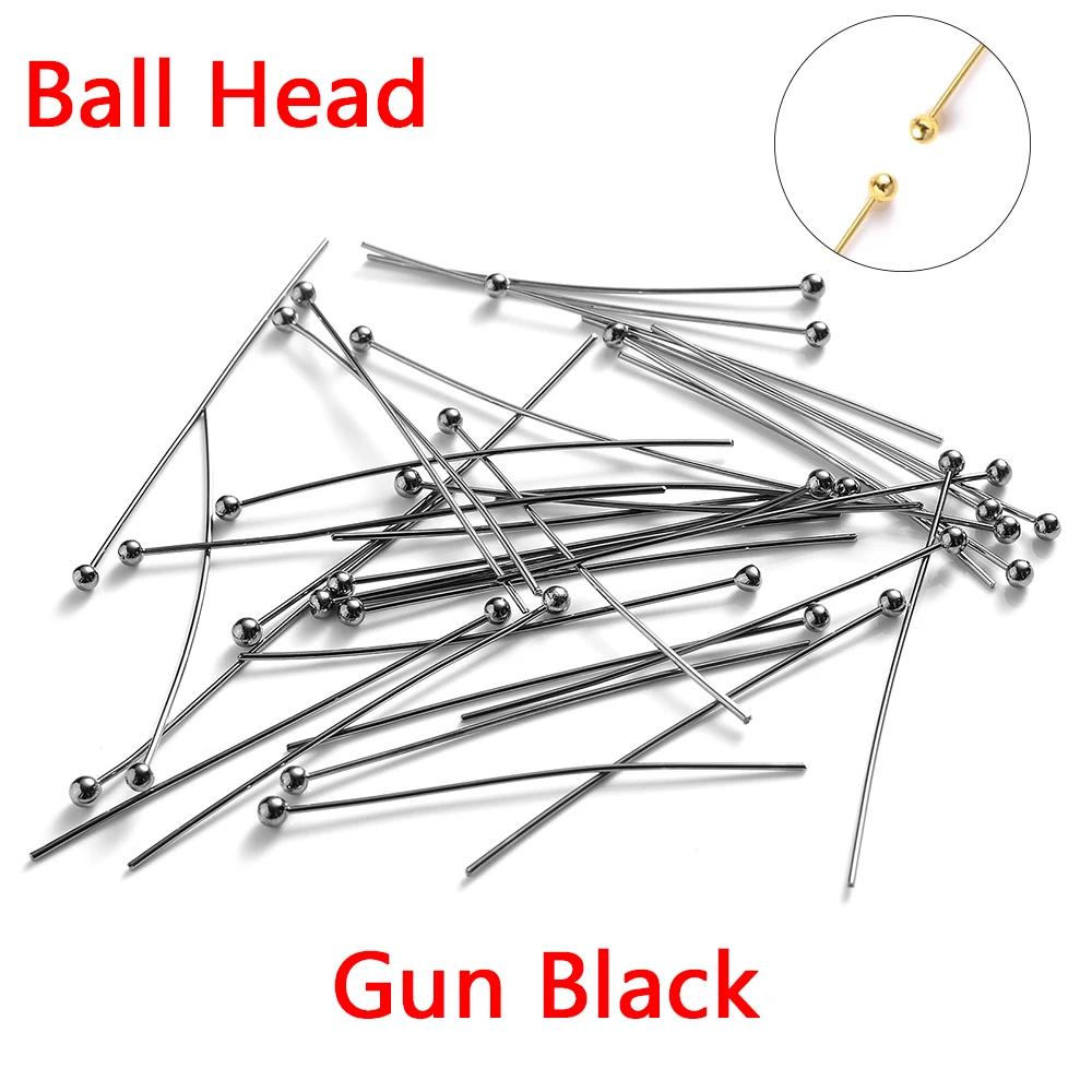 200-Piece 16-50 mm Flat Head Jewelry Head Pins