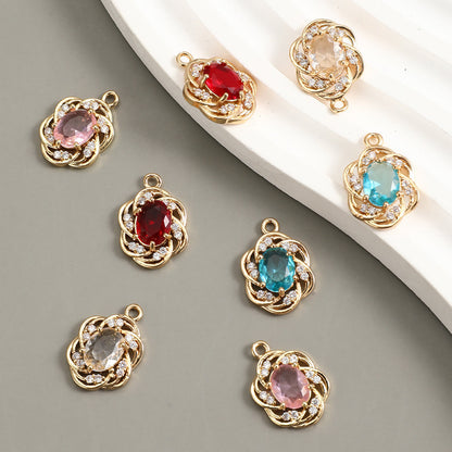 Glass Flower Pendants