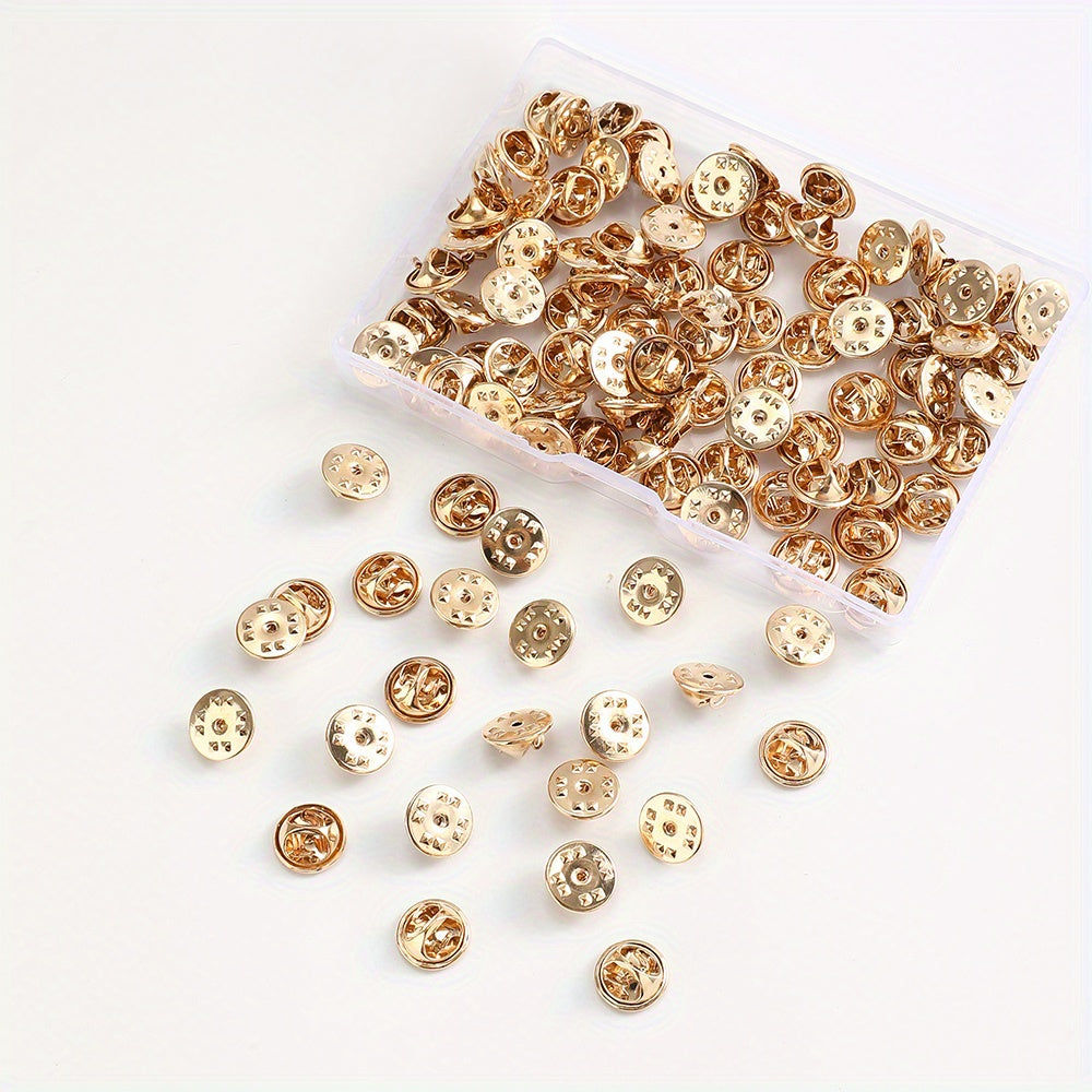 100-Piece Metal Butterfly Brooch Pin Backs