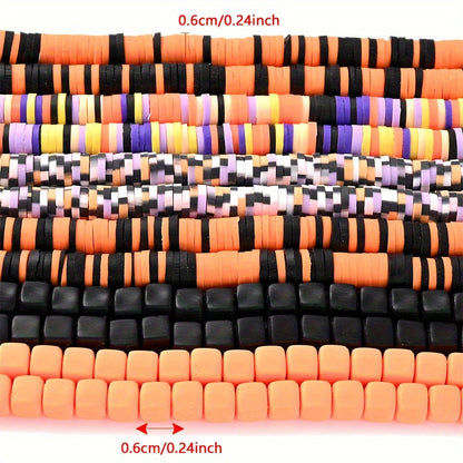 1PC 6mm Flat Round Polymer Clay Bead Set