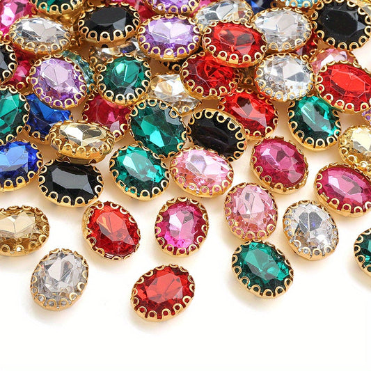 Oval Acrylic Rhinestones