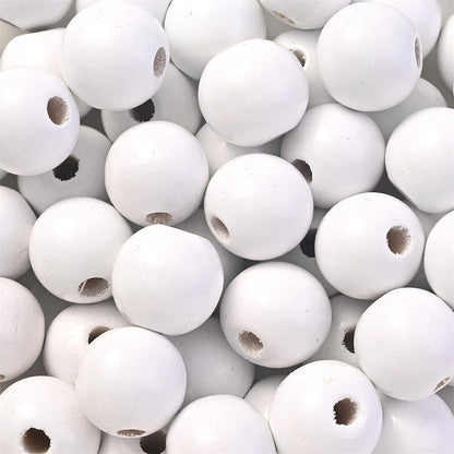 10PCS 16mm Animal Print Round Wooden Bead Set