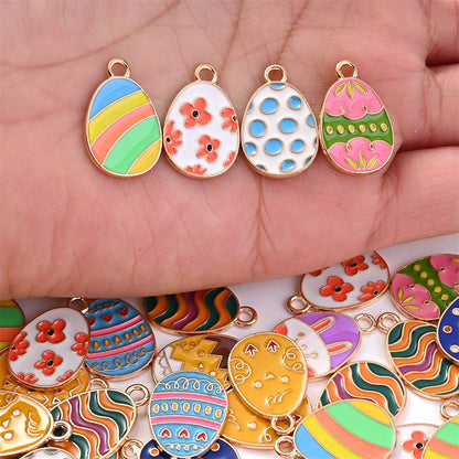 Easter Egg Alloy Pendants