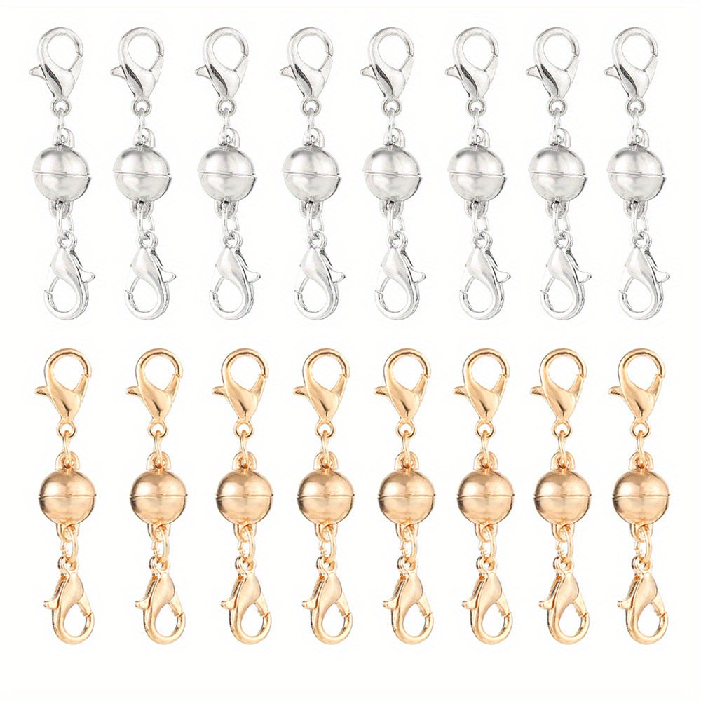 16-Piece Gold & Silver Magnetic Jewelry Clasps