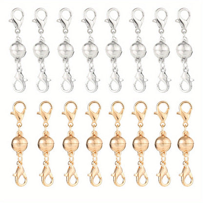 16-Piece Gold & Silver Magnetic Jewelry Clasps