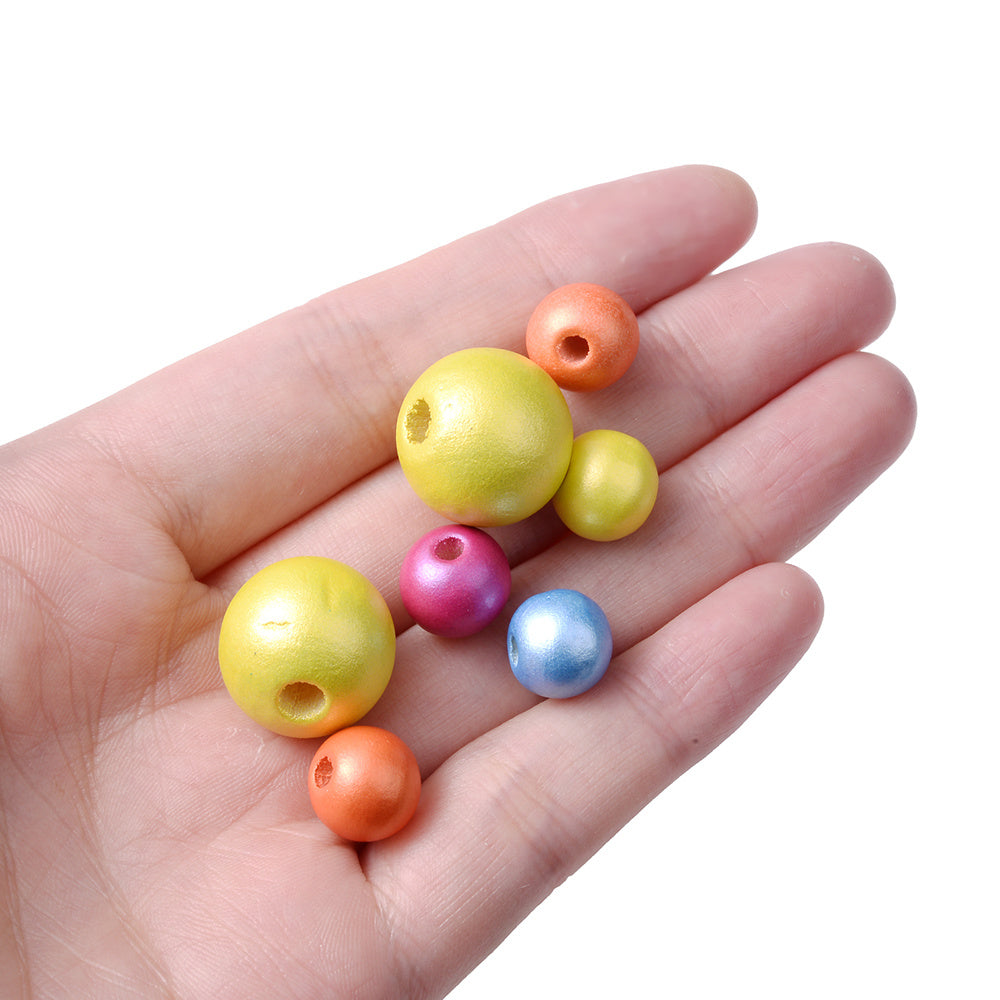Natural Wooden & Pearl Bead Set