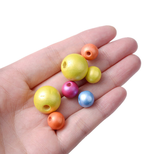 Natural Wooden & Pearl Bead Set
