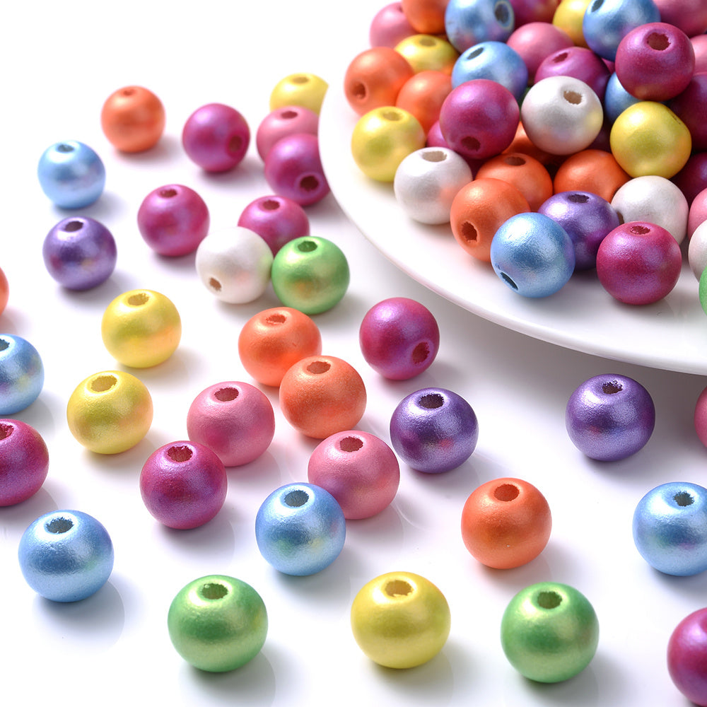 Natural Wooden & Pearl Bead Set