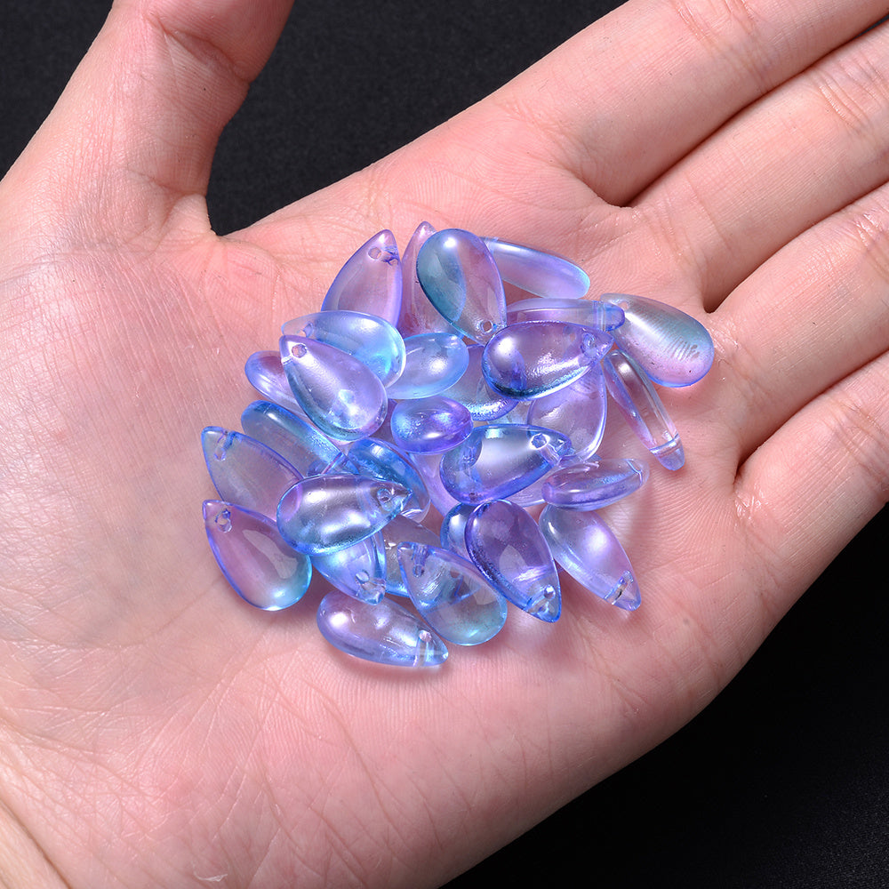 10PCS AB Water Drop Crystal-Style Bead Set