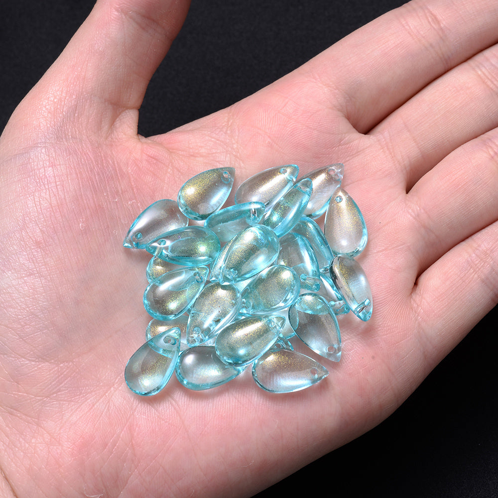 10PCS AB Water Drop Crystal-Style Bead Set