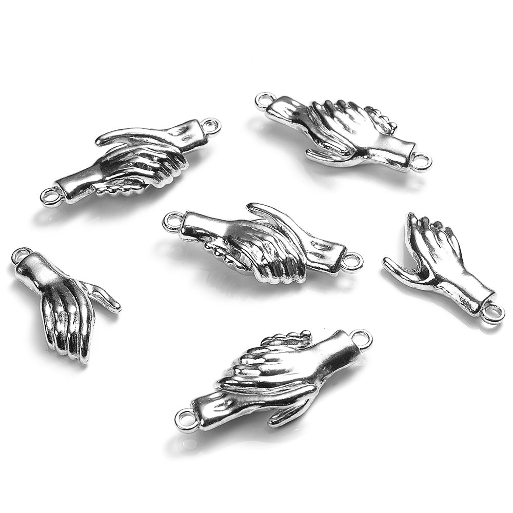 5-Pair 31x12 mm Handshake End Clasps for Jewelry Making