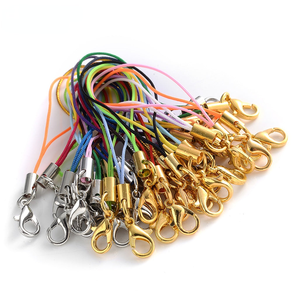 50PCS 70mm Colorful Nylon Lobster Clasp Strap Set