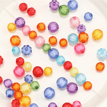 8/10mm Transparent Pumpkin Acrylic Beads