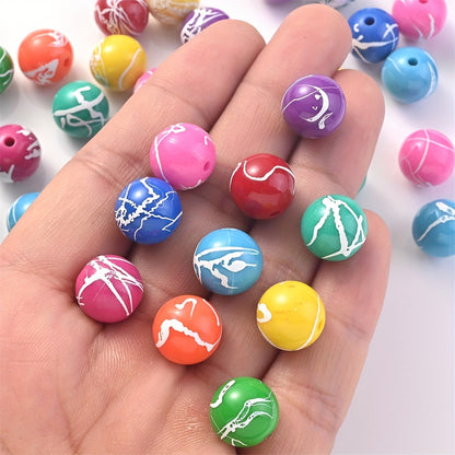 Iridescent Round Acrylic Beads