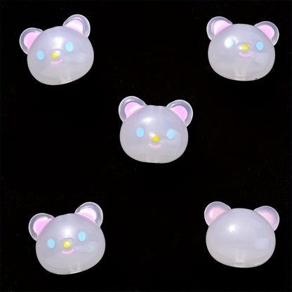 Luminous Bear Head Acrylic Beads