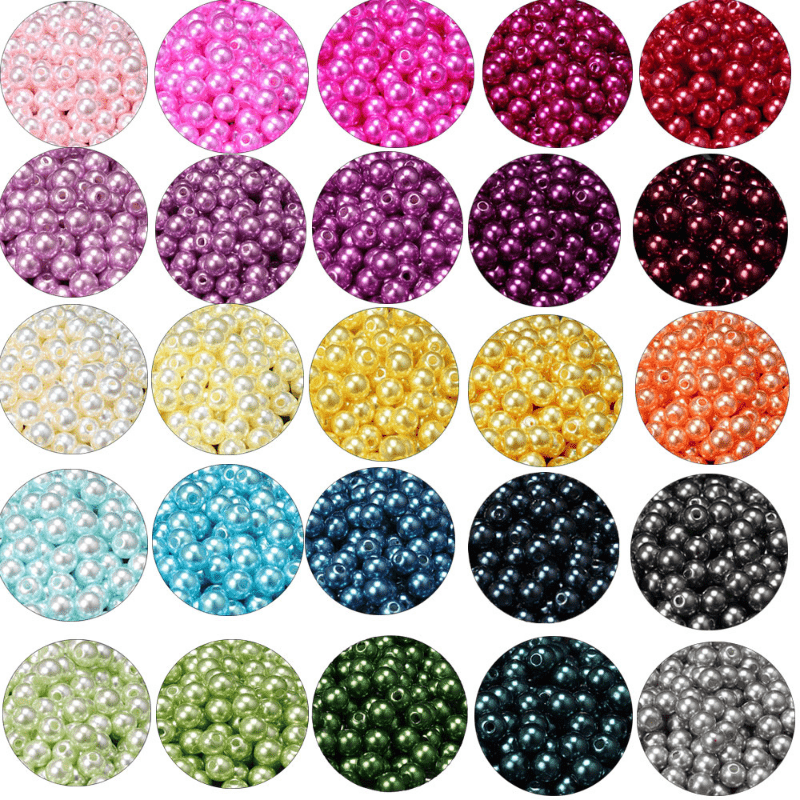 100pcs Random Colorful 8mm Round Acrylic Spacer Beads