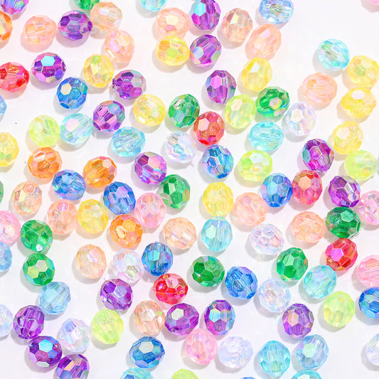 100pcs 6mm Rhombus AB Color Acrylic Beads