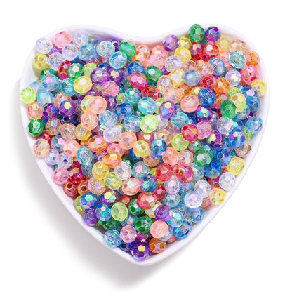 100pcs 6mm Rhombus AB Color Acrylic Beads