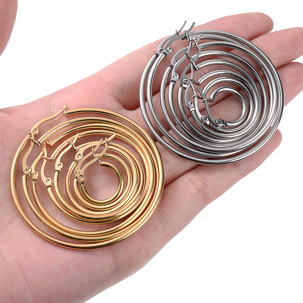 Stainless Steel Round Hoop Earring Hooks