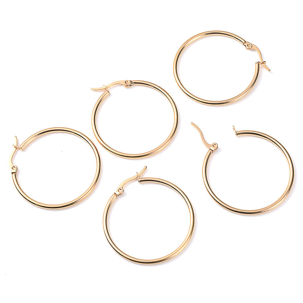 Stainless Steel Round Hoop Earring Hooks