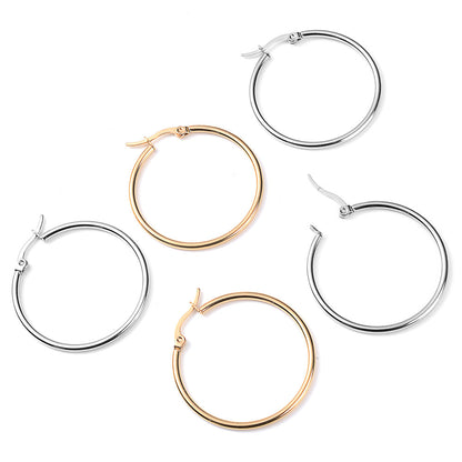 Stainless Steel Round Hoop Earring Hooks